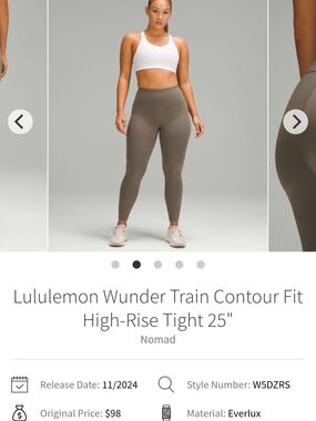 lululemon athletica Wunder Train Contour Fit High-Rise Tight 25" — Nomad